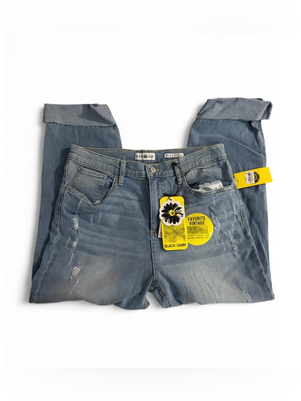 Women’s Distressed Light Wash Crop Jeans